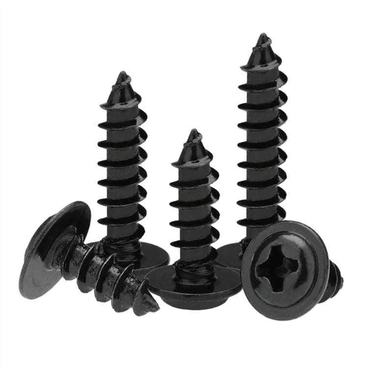 M1.4 M1.5 M1.7 M2 M2.3 M2.5 M2.6 M3 M3.5 M4 M5 Black Oxide Phillips Pan Washer Head Wafer Truss Head Self Tapping Screws