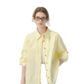 VEGA CHANG Spring New Fashion Women's Casual Versatile Splicing Silk Satin Textured Shirt Tops Women MegaBDM