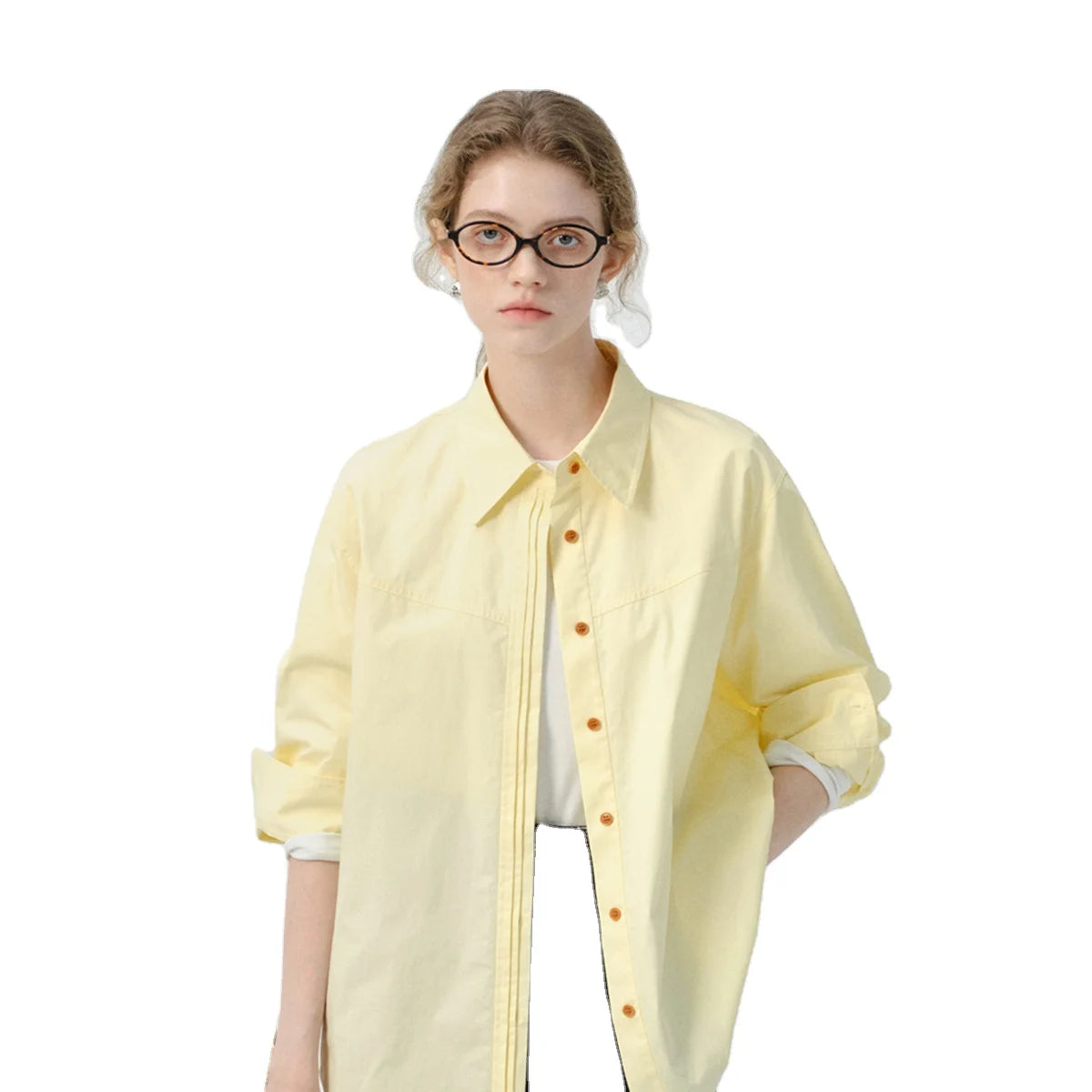 VEGA CHANG Spring New Fashion Women's Casual Versatile Splicing Silk Satin Textured Shirt Tops Women MegaBDM