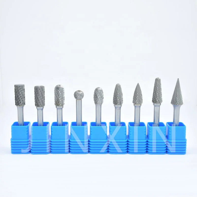 Long 1/4" Shank Double Cut Carbide Burr Tool Tungsten Carbide Burrs Rotary Files for for Power Tools