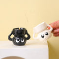 Modern Creative Small Coal Ball Ceramic Aromatherapy Candlestick Holder Cute Cartoon Desktop Decoration Ornament for Couples for