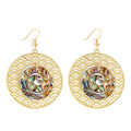 Hawaiian 18k Gold Plated Trendy Earrings Round Gold-plated Korean Earrings Jewelry for Women
