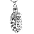 Memorial Ash Heart Angel Wing Feather Keepsake Stainless Steel Cremation Holder Necklace Holder Ashes Lucky Pet Urn Cremation