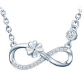 Solid 925 Silver Four Leaf Clover Infinity Symbol Earrings Bracelet Necklace