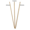 Bamboo Double end Crochet Hooks 4.5+5.5+6.5mm