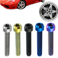 Anodized Titanium Fasteners for Honda Click M8 X 35 mm Flange Wheel Hub Lug Nuts Bolts Including Bolts Screws Nuts Washers