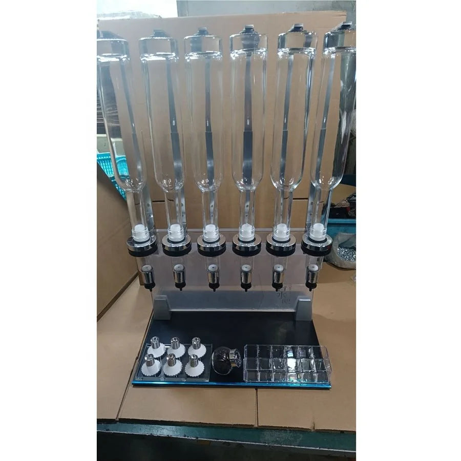 6 Heads Acrylic Display Rack with 375ml Bottles for Perfume Filling 6 Heads 375ml Perfume Vending Machine  6 Heads Perfume Bar