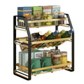 Kitchen Standing Condiment Rack Household Three Layers Table Top Seasoning Storage Shelf Flavor Bottle Racks