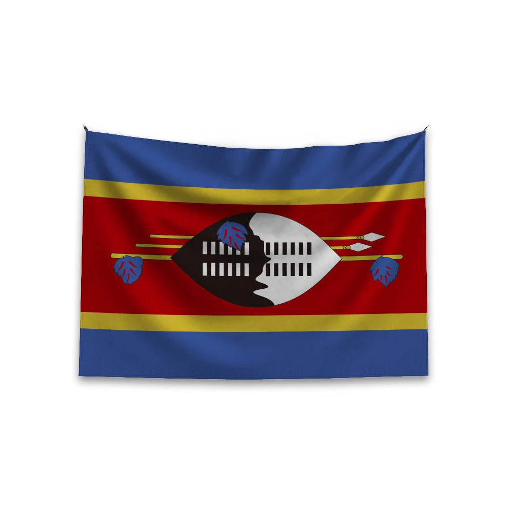 Promotional Product Banderas De Paises Wholesale Heat Resistant 3x5 ft 100%Polyester Custom Swaziland Flag