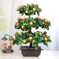 Home Garden Decoration Artificial Fruit Tree Bonsai Peach and Oranges Plant