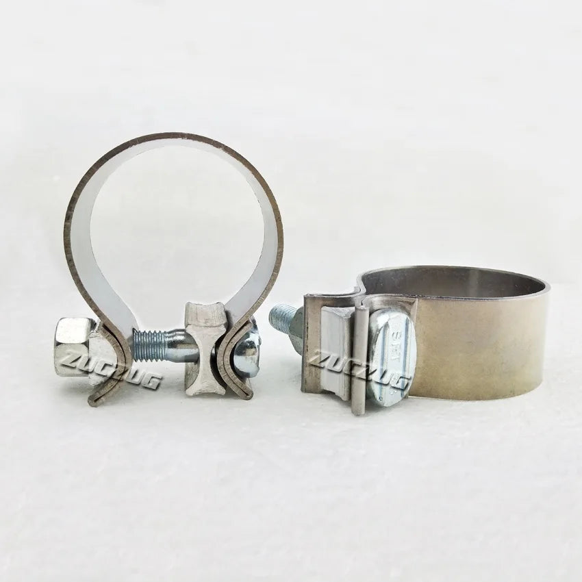 High Strength Butt Joint Universal Stainless Steel Exhaust Clamp Band Kit Auto Turbo Pipe Clips v Band Clamp