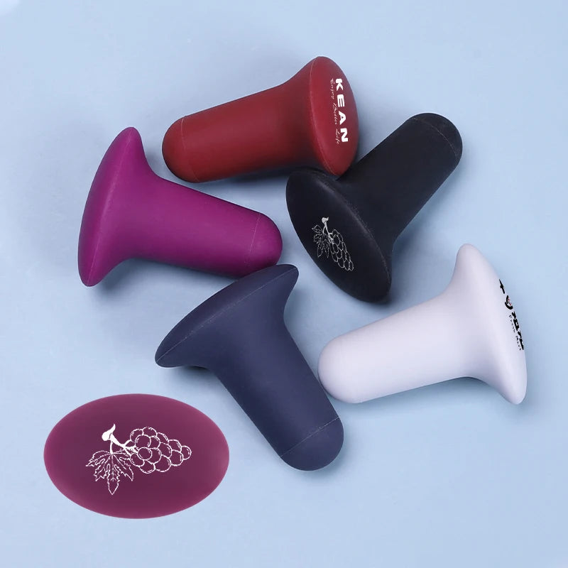 OEM Custom Eco-Friendly Reusable Silicone Wine Bottle Stopper Gift Set for Bars