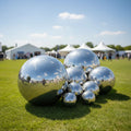 TianYi Tech Christmas Wedding Party Events Disco Reflective Large Giant Shiny Inflatable Silver Balloon Mirror Ball 8m
