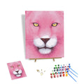 Easy Creative Lion Facial Features Pattern Painting by Numbers Frame Modern Animal Paint by Numbers Artworks