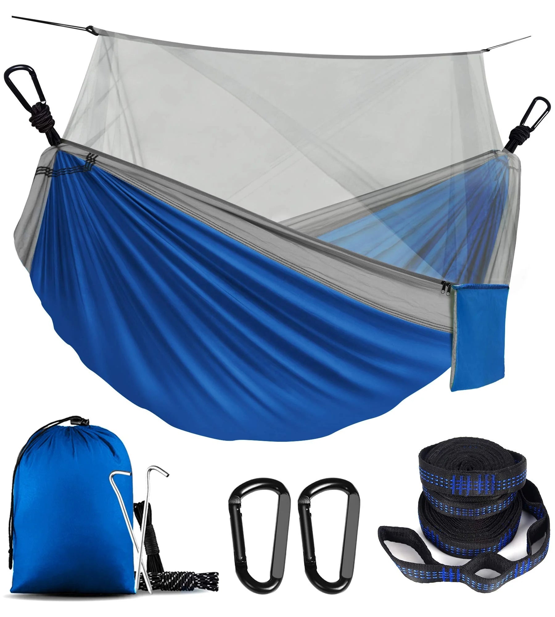 210T Nylon Portable 2 Person Portable Outdoor Parachute Camping Nylon Tent Hammock With Mosquito Net
