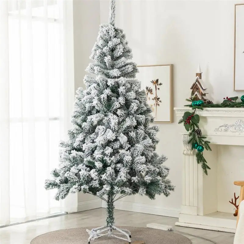Factory Price 2.4 Meter White Christmas Tree 2.4M/2.1/1.8/1.5/1.2m New Year Decoration Christmas Artificial Flocking Tree
