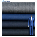 Organic and Classic Worsted 50%Wool 50%Polyester Woven Italian Suit Fabric for Men's Suit Herringbone