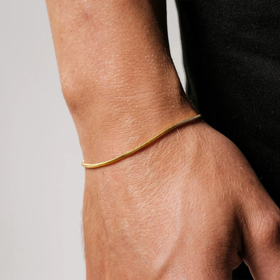 EManco Minimalist Octagonal Chain Silver Bracelet Fashion Men's Jewelry Stainless Steel Accessories Wholesale