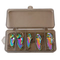5pcs/box Colorful Fishing Lure Vibration Spoon Hard Baits Blade Metal Spoon VIB Fishing Lure Set