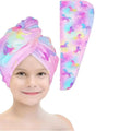 Women's Custom Printed Microfiber Hair Drying Towel Wrap Quick Dry Turban for Home Use