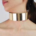 Statement Exquisite Gold Plated Necklace Big Collar Necklace Fashion Punk Choker Necklace for Women