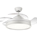 White Black Ceiling Fan With Light and Remote Control  Modern Black Led Fan Light 110V 220V 42 Inch with Light for Home Bedroom