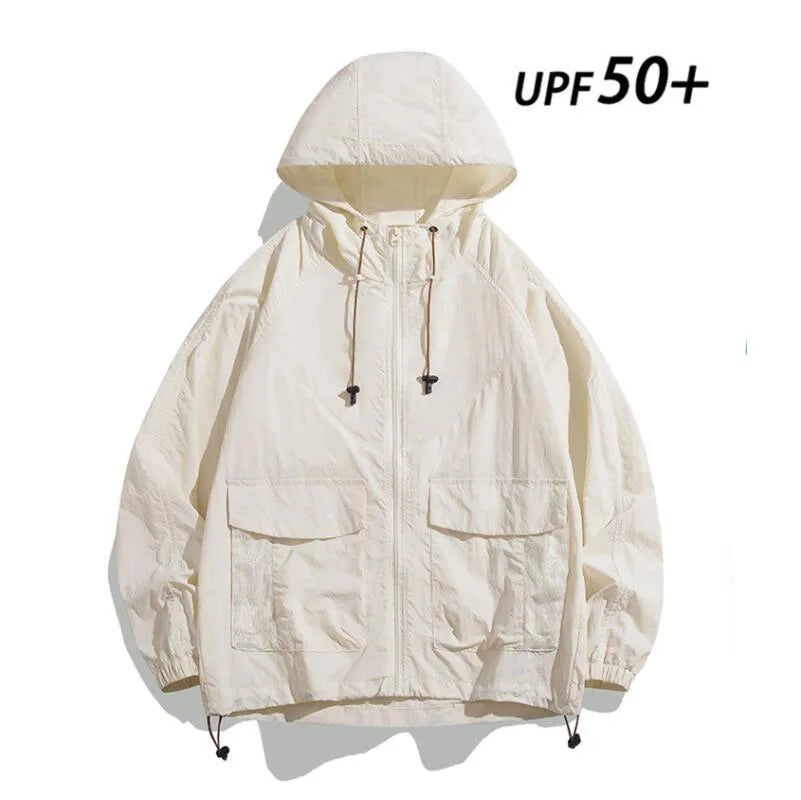 Wholesale Sun Protective Anti Uv Outdoor Wear Unisex UPF50+ Long Sleeve Clothing With Zip up Fishing Hiking Sunscreen Jacket