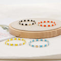 Go2BoHo Bohemian Miyuki Tila Beads Bracelet Summer Beach Fashion Jewelry Tricolor Minimalist Elastic Bracelets for Women Girls