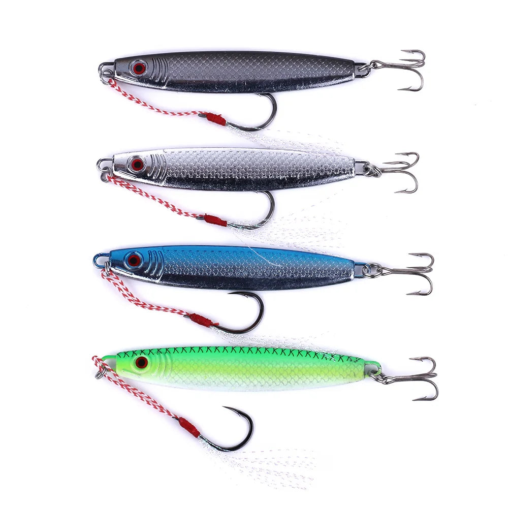 Wholesale LB051 9.5cm 42g Saltwater Metal Jig Baits Lead Jigging Fishing Lures