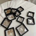 Clear PE Film Suspension Gift Packaging 3D Square Floating Frame Jewelry Display Case Jewelry Box for Display