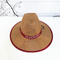 High Quality Summer Paper Cowboy Hat Unisex Striped Design Sun Protection Travel Casual Business Outdoor Sports Beach Fishing