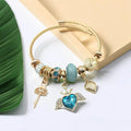 2026 New Designs Heart Key love Charms Stainless Steel 18K Golden Women Charms Bracelet