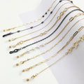 Fashionable Copper Iron Metal Sunglass Retainers Convenient Accessory Reading Glasses Eyeglass Cord Lanyard Beaded Chains