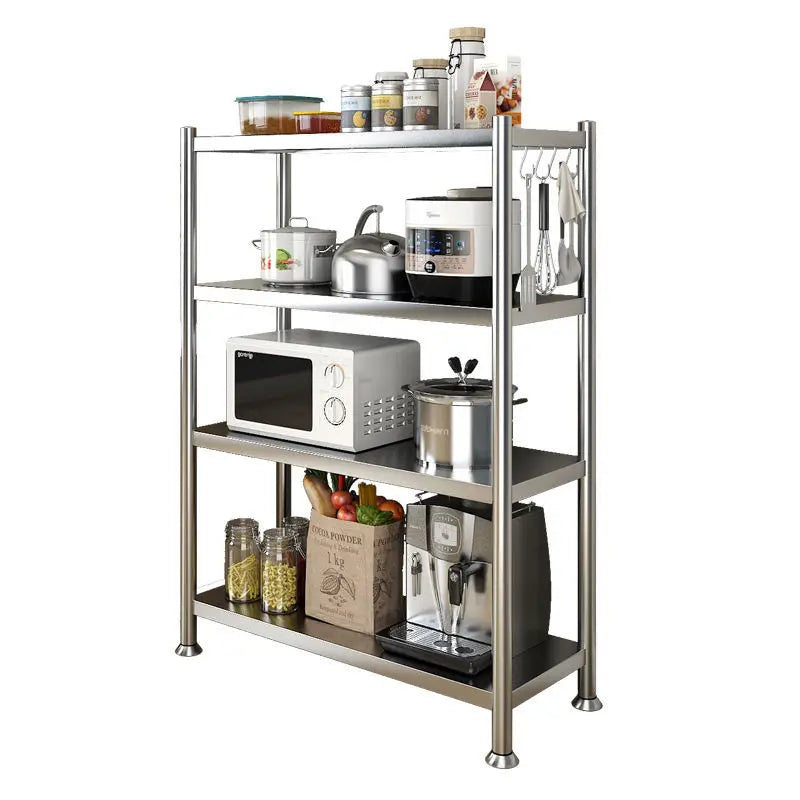 Heavy Duty Stainless Steel Kitchen Shelf-Adjustable Shelving Unit for Kitchen Bathroom & Living Room Storage