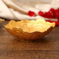 Gold Arabic Dry Fruit Storage and Serving Tray with Handle Eco-Friendly Snack Plate