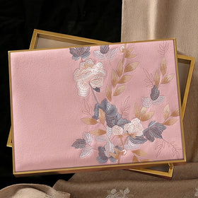 Hid-end 100% Pure Wool Floral Embroidered Shawl Scarf and Wrap for Winter Women
