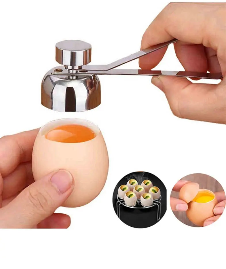 1 Pcs Metal Egg Scissors 304 Stainless Steel Topper Kitchen Tool Creative Boiled Raw Egg Cracker Shell Cutter Opener