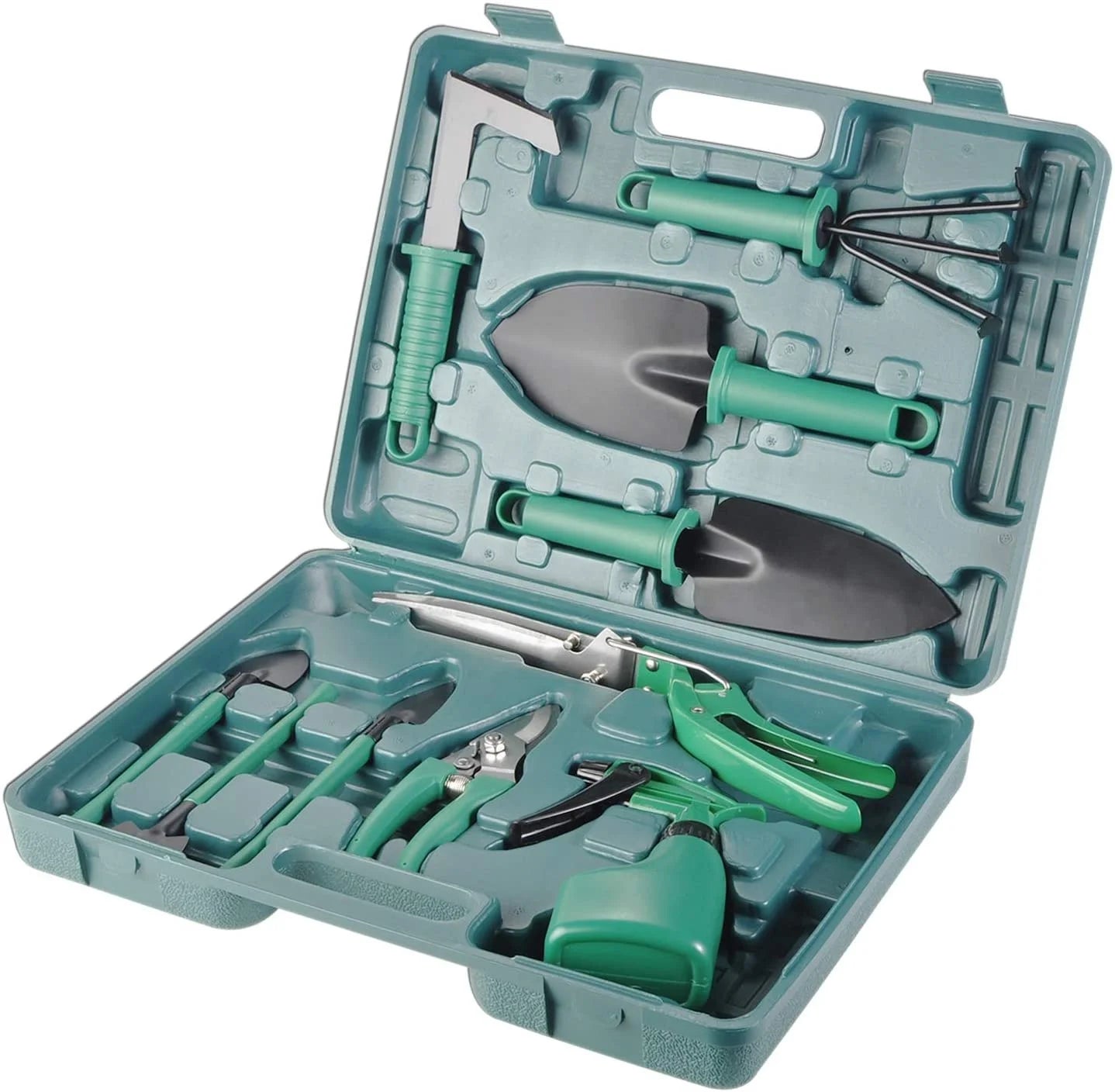 Wholesale 10 in 1 Multi-function Stainless Steel & Plastic Garden Hand Tools Set in Purple for Gardener