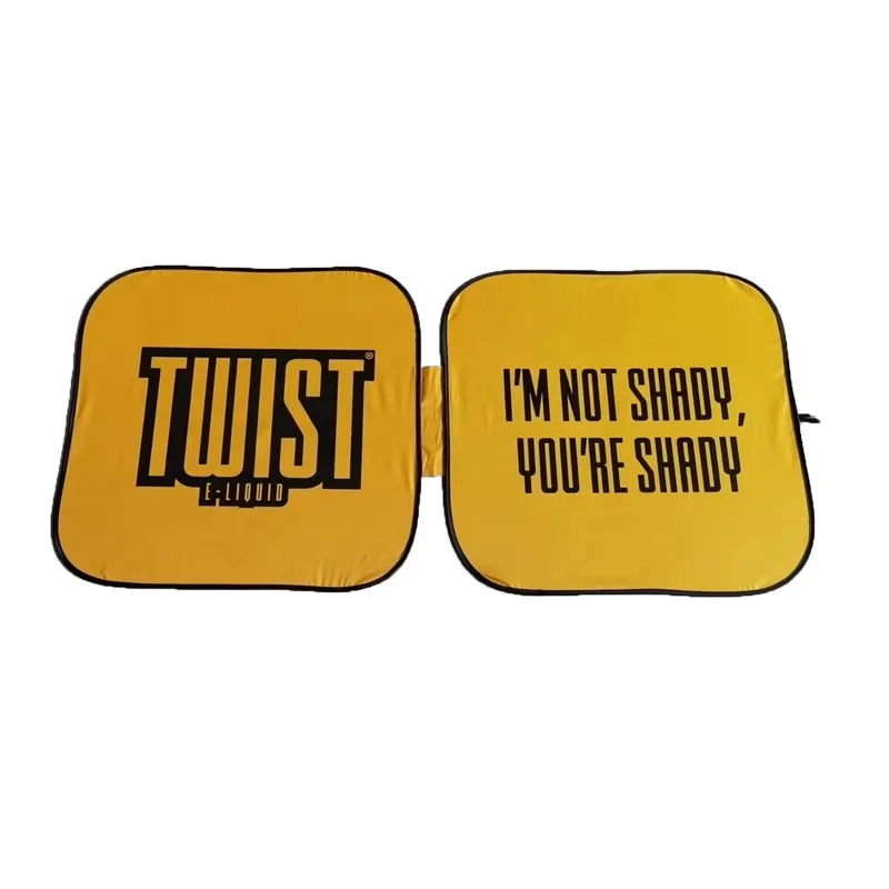 Custom Logo Printing Pop up Car Windshield Sun Visor Retractable Foldable Car Front Windscreen Sunshade
