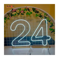 Hot Selling Numbers Neon Light Double Line Rgb Led Signs White High 2ft 3ft 4ft Custom Light up Numbers for Party Wedding Event