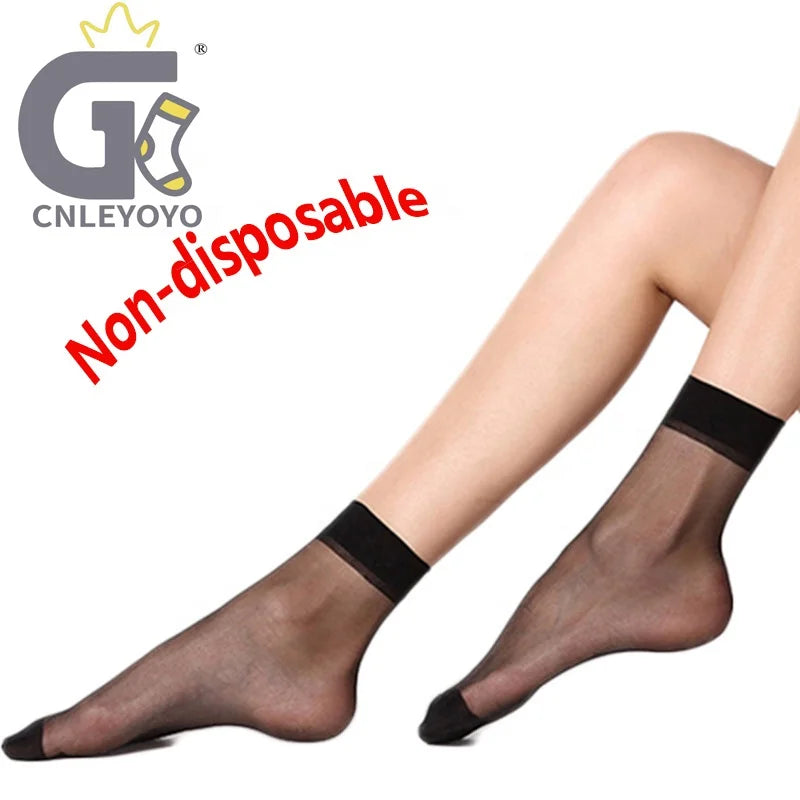 Wholesale Summer Black Nude Skin Color Ultra Thin Silk Socks Women Transparent Sheer Socks