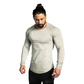 Wholesale Customization Formal Men's Denim Long Sleeve T-Shirt Breathable Quick Dry