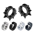 Black Silver 2024 Plain Circle Thick Cuff Wide Non Pierced Ear Mens Stainless Steel Jewelry Design Hoop Earrings for Decoration