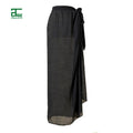 ALLCH Wholesale Beach Sarong Pareo Womens Semi-Sheer Swimwear Cover Ups Short Skirt With Tassels