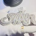 Hip Hop Jewelry Bling Moissanite Diamond Personal Solid Silver Man Made Long Custom Name Iced Out Pendant