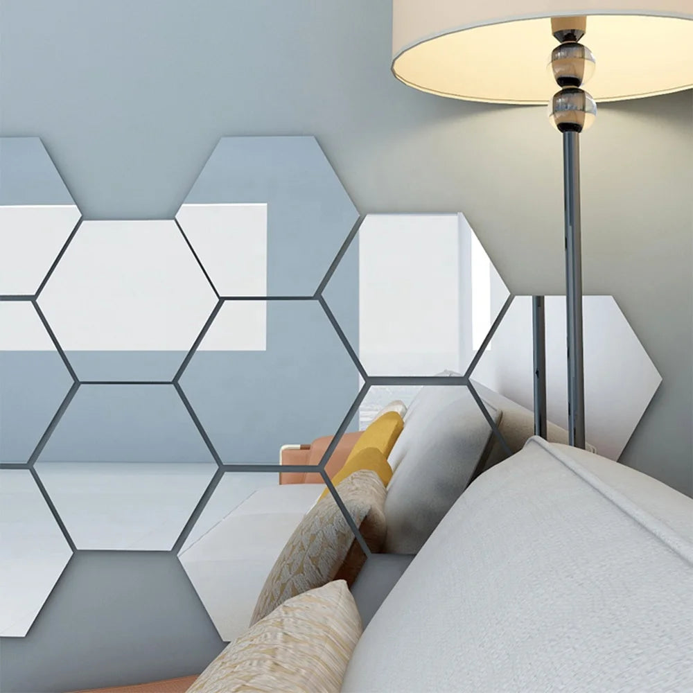 3d Decor Wall Sticker Auto Edge Peel Self Adhesive Sticker Decal Living Room Bathroom Decoration Acrylic Mirror Stick