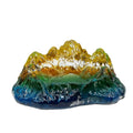 Exquisite Luxury Office or Home Tabletop Decoration New Style Mountain Shape Gradient Color Crystal Glass Ashtray