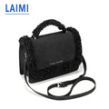 Wholesale Custom logo Winter Bag 2024 Purses and Handbags Women Leather Ladies Hand Bags Plush Fur Bag