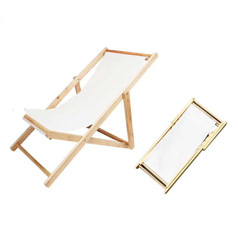 Folding Deck Chair Wood Beach Chair