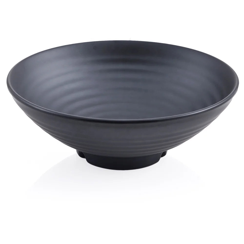 Wholesale Restaurant Dinnerware 10 Inch Black Frost 52 OZ Large Melamine Ramen Noodle Bowl